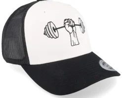 Dumbbell Fist Gym Delta Black/White Trucker - Berzerk