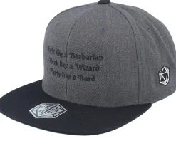 Dungeon Lessons Classic Charcoal/Black Snapback - Critiql Hit