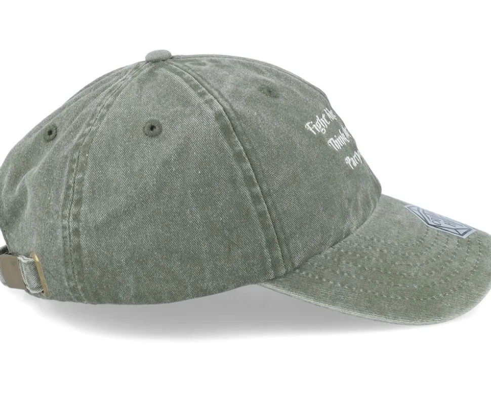 Dungeon Lessons Vintage Washed Olive Dad Cap - Critiql Hit