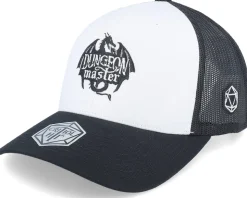 Dungeon Master Dragon Silhouette White/Black Trucker - Critiql Hit