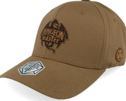 Dungeon Master Dragon Silhouette Wooly Combed Coyote Brown Flexfit - Critiql Hit