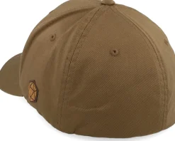 Dungeon Master Dragon Silhouette Wooly Combed Coyote Brown Flexfit - Critiql Hit