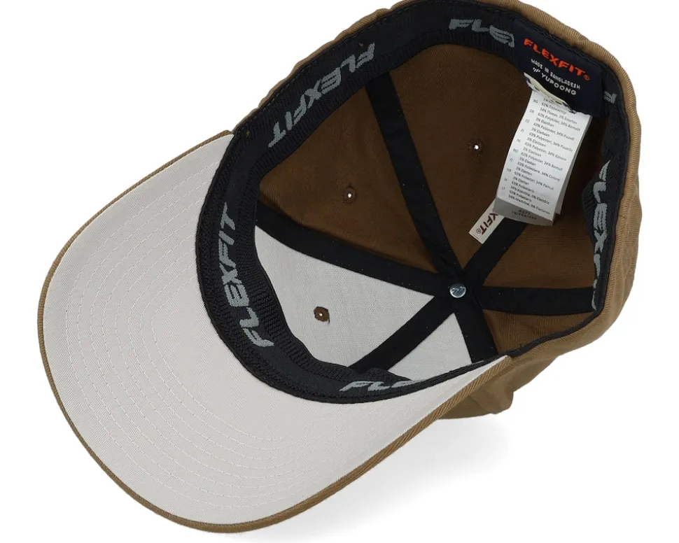 Dungeon Master Dragon Silhouette Wooly Combed Coyote Brown Flexfit - Critiql Hit