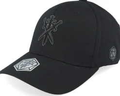 Dungeon Master Dragon Silhouette Wooly Combed Coyote Brown Flexfit - Critiql Hit