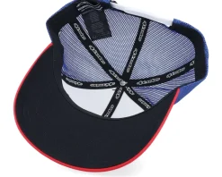 Dunker Hat White/Red/Blue Trucker - Alpinestars