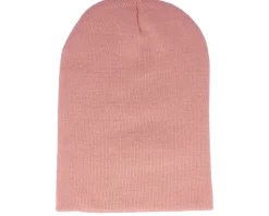 Dusky Pink Long Blank Beanie - Beechfield