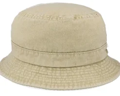 Dyed Cotton Twill Beige Bucket - MJM Hats