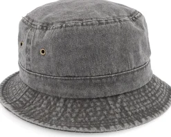 Dyed Cotton Twill Black Bucket - MJM Hats