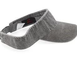 Dyed Cotton Twill Black Visor - MJM Hats