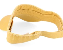 Dyed Cotton Twill Yellow Visor - MJM Hats