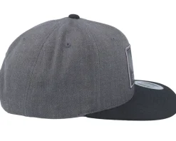 Eagle Black Metallic Patch Charcoal/Black Snapback - Iconic