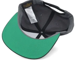 Eagle Black Metallic Patch Charcoal/Black Snapback - Iconic