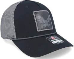 Eagle Black Metallic Patch Charcoal/Black Rope Trucker - Iconic