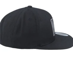 Eagle Black Metallic Patch Black Snapback - Iconic