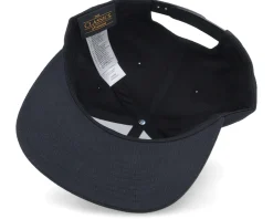 Eagle Black Metallic Patch Black Snapback - Iconic