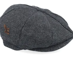 Eagle Patch Charcoal Bakerboy Flat Cap - Wild Spirit