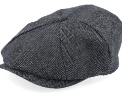 Eagle Patch Charcoal Bakerboy Flat Cap - Wild Spirit