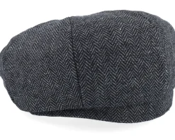 Eagle Patch Charcoal Bakerboy Flat Cap - Wild Spirit