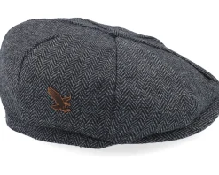 Eagle Patch Charcoal Bakerboy Flat Cap - Wild Spirit