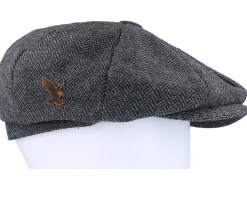 Eagle Patch Charcoal Bakerboy Flat Cap - Wild Spirit