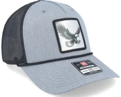 Eagle Silver Patch Heather Grey/Black Rope Trucker - Iconic