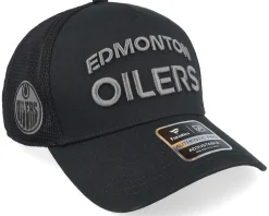 Edmonton Oilers Authentic Pro Road Black A-frame Trucker - Fanatics