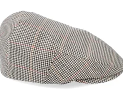 Edward Moon Houndstooth Brown Flat Cap - CTH Ericson