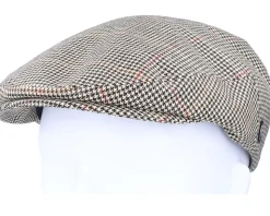Edward Moon Houndstooth Brown Flat Cap - CTH Ericson