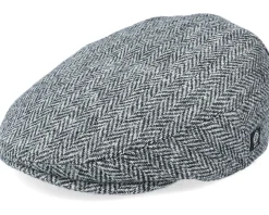Edward Sr. Harris Tweed Black Flat Cap - CTH Ericson