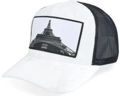 Eiffel Tower Velvet Green/Ivory A-frame Trucker - Calza Pennello