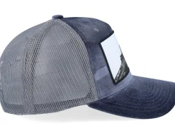Eiffel Tower Velvet Grey/Grey A-frame Trucker - Calza Pennello