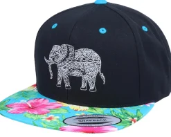 Elephant Mandala Black/Hawaii Snapback - Iconic