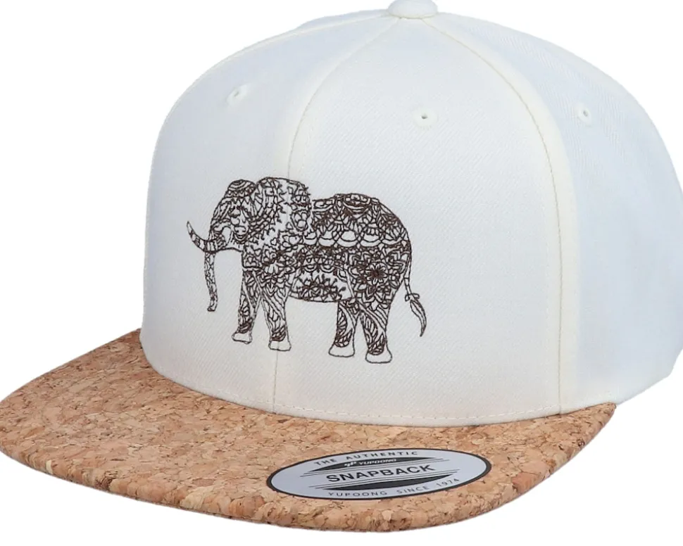 Elephant Mandala Natural/Cork Snapback - Iconic
