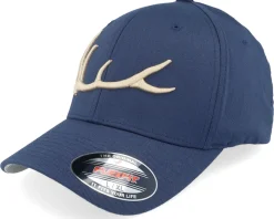 Elk Antler 3d Navy Flexfit - Hunter