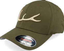 Elk Antler 3d Olive Flexfit - Hunter