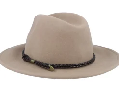 Elk Merino Long Beige Fedora - MJM Hats
