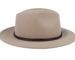 Elk Merino Long Beige Fedora - MJM Hats