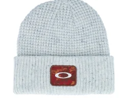 Ellipse Patch Waffle Beanie Arctic White Cuff - Oakley