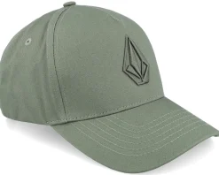 Embossed Stone Hat Light Olive A-Frame Adjustable - Volcom