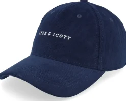Embroidered Corduroy Dark Navy Dad Cap - Lyle & Scott