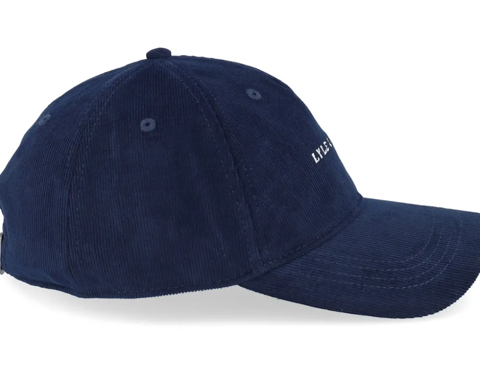 Embroidered Corduroy Dark Navy Dad Cap - Lyle & Scott