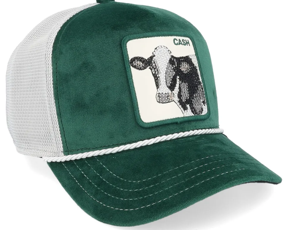Emerald Cow Velvet Jewel Tones Green A-Frame Trucker - Goorin Bros.