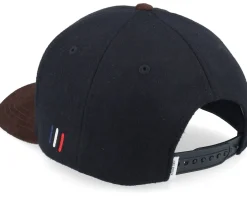 Encore Wool Contrast Cap Black/Coffee Brown Adjustable - Les Deux