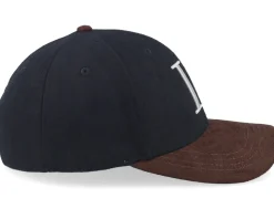 Encore Wool Contrast Cap Black/Coffee Brown Adjustable - Les Deux