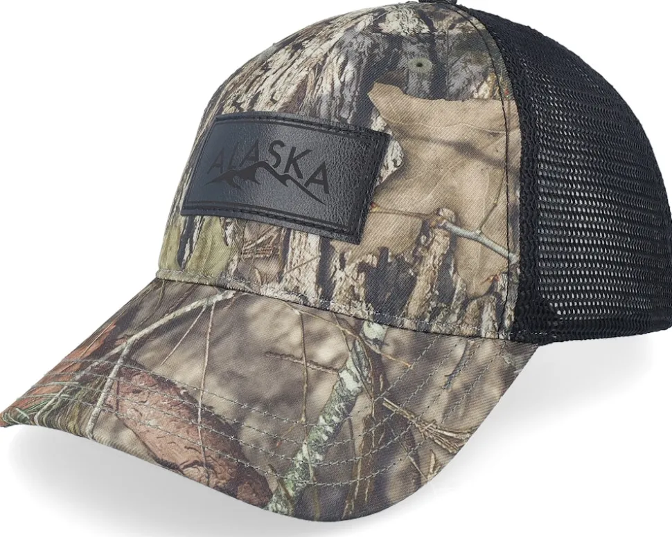 Engraved Alaska Mountain Patch Mossy Oak/Black Trucker - Wild Spirit