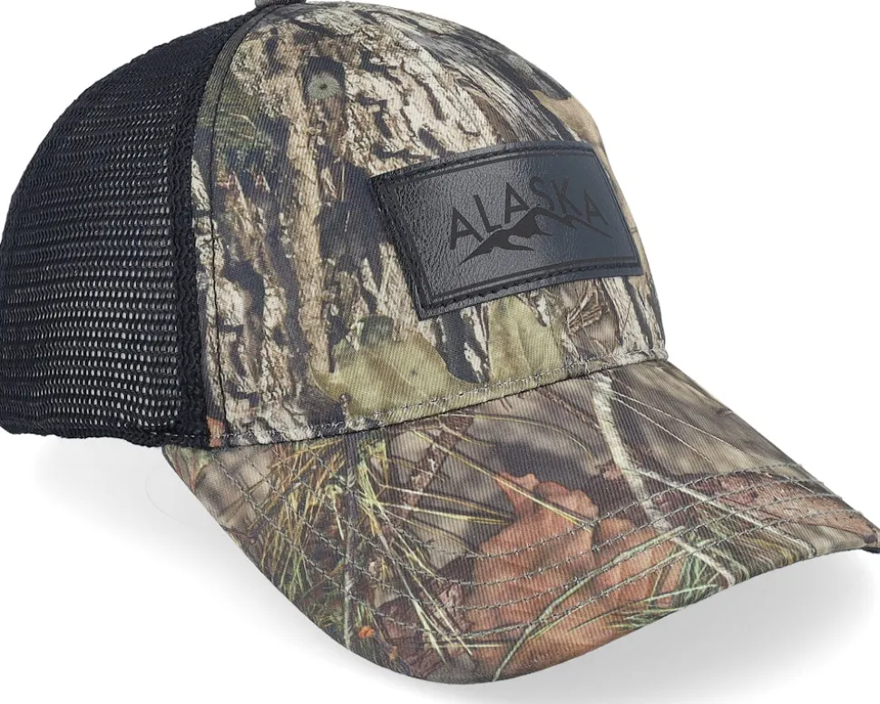 Engraved Alaska Mountain Patch Mossy Oak/Black Trucker - Wild Spirit