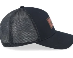 Engraved Alaska Mountain Box Patch Black Trucker - Wild Spirit