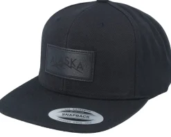 Engraved Alaska Mountain Box Patch Black Snapback - Wild Spirit