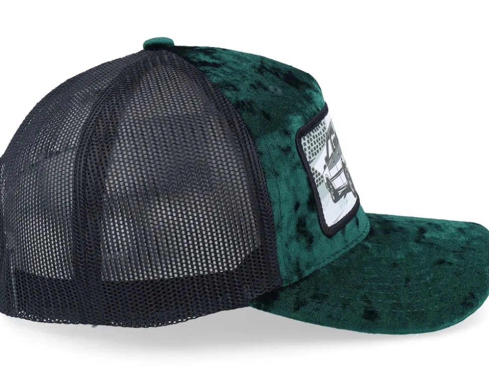 Epa Car Pop Art Velvet Green/Black A-Frame Trucker - Calza Pennello