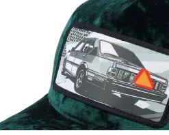 Epa Car Pop Art Velvet Green/Black A-Frame Trucker - Calza Pennello